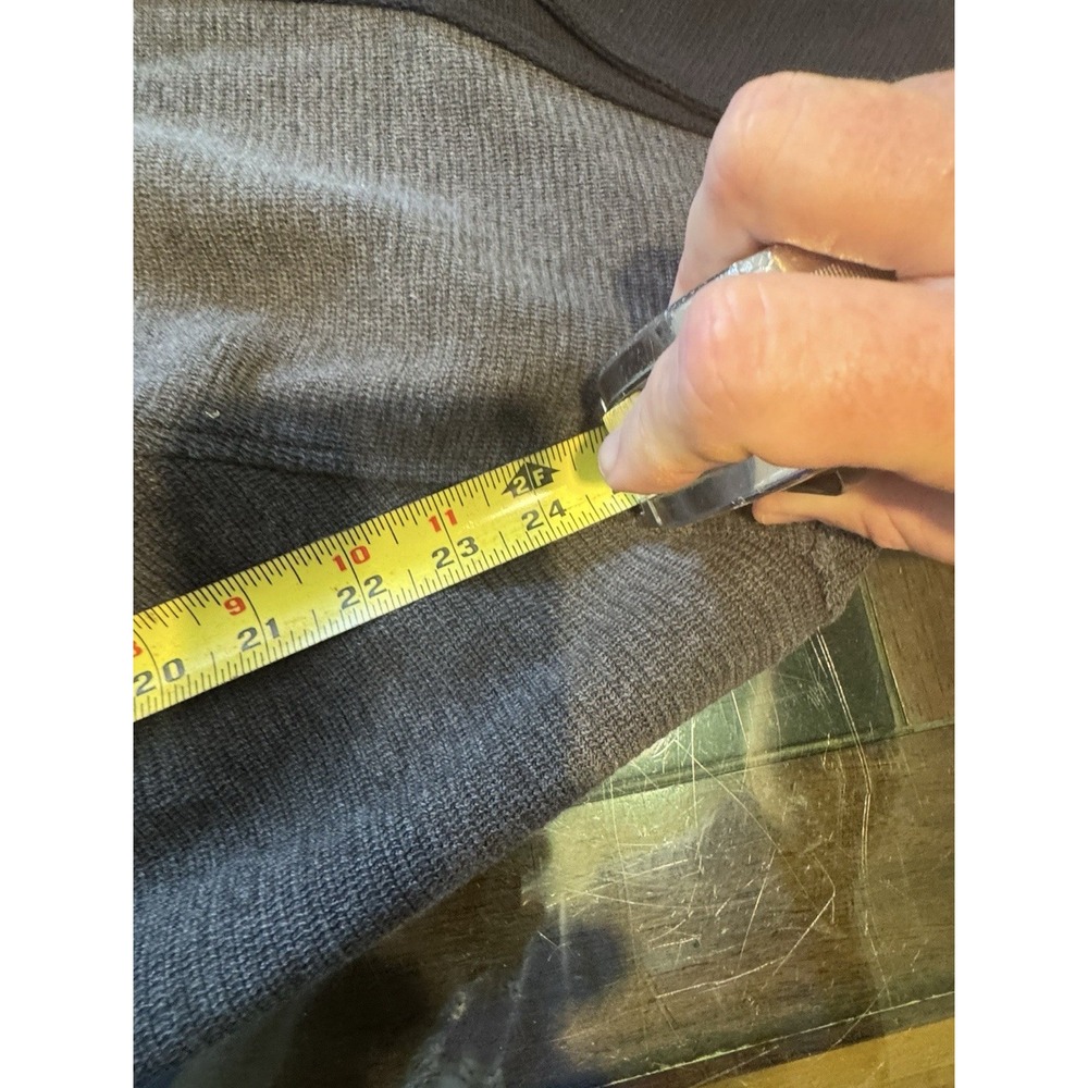 Cremieux Gray Shawl Collar Button-Front Knit Cardigan Sweater L w/ Pockets - Picture 11 of 13